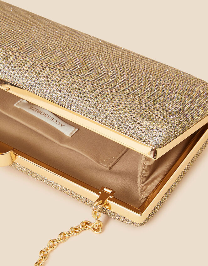 Metallic Hardcase Clutch Bag Gold Clutch bags Accessorize UK